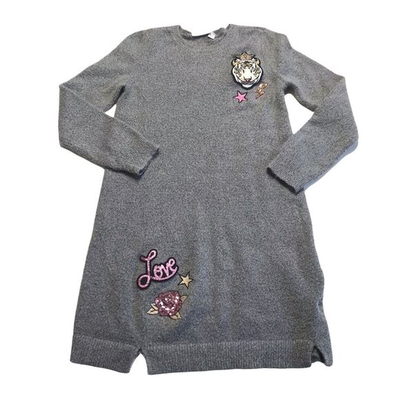 Place Soft & Cozy Embellished Tiger Princess Love Dress Gray Winter XXL (16) - Picture 2 of 10
